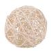 Fuerdich 6-part rattan ball ornament durable exquisite ornaments for wedding Christmas birthday party decoration (beige)