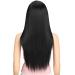 Joedir 13x4x4 Lace Front Wig - Long Straight Black Wig with Baby Hair Synthetic High-Temperature Resistant 180% Density - 76 CM - Buy Online on GoSupps.com
