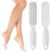 ZLONGYAN double sided foot file callus remover for feet is suitable for dry cracked feet dead skin calluses etc. foot scrubber lasts to make feet smooth heel scraper for cracked heels (White)
