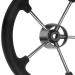 11 Boat Steering Wheel Stainless Steel 5 Poke 25 Destroyer Style Anti-Slip Black PU Foam - Ideal for Boats, Yachts, Pontoon Boats - Buy Online on GoSupps.com