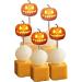 Halloween Pumpkins Cupcakes Toppers Party Food Decorations Sticks Picks (24 Pack) - Buy Online on GoSupps.com