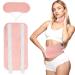 Castor Oil Pack Wrap reusable Organic Castor Oil Pack castor oil pack wrap kit adjustable elastic straps massage belt castor oil set (rose)