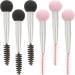 FRCOLOR 6pcs Sponge Makeup Brush Sponge Applicator Brush Eyebrow Stamper Brush Beauty Sponge Brush Eye Shadow Brush Liquid Foundation Eyelash Double Head Travel Aluminum Tube