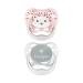 Dr. Brown's Prevent Classic Animal Faces T1 Pacifier for Babies Girls Pink - Purple 2 Units (Pack of 1)