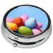 Colourful Cartoon Eggs Portable Metal Pill Box - 3-Compartment Travel Case for Small Pills | Hinged Design & Compact | Perfect for On-the-Go - Buy Online on GoSupps.com