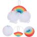 Housoutil 3pcs Rainbow Bath Sponge Set - Exfoliating Bath Balls & Facial Scrubbers for Infants & Adults - Colorful Shower Poufs for Soft Skin Care - Buy Online on GoSupps.com
