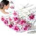 Onwon 40pcs Rose Flower Rhinestone Hair Clips - Crystal Hair Pins for Bridal Wedding, Parties - Women and Girls Hair Accessories in Pink with Storage Bag - Buy Online on GoSupps.com