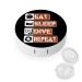 Eat Sleep Dive Repeat Round Case for Contact Lens Kit Storage Box with Mirror Portable Cute Lens Holder