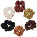 Satin Scrunchies  Jumbo Hair Scrunchies for Women  6Pcs Oversized Scrunchie  Scrunchies for Thick Hair 6 Color Set