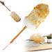 1PC Lambswool Duster with Wooden Handle 21 Inch Anti-Static Feather Duster Flexible Dusters for Cleaning Ceiling Fans Computer Screens Bookshelves 54cm