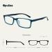 Opulize Sea Glasses: Blue Light Filter Gaming Glasses with Narrow Frames & Spring Hinges | Improve Sleep & Reduce Eye Strain for Men - Turquoise B9 +0.00 Diopters - Buy Online on GoSupps.com