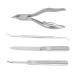 Cuticle Nipper Set 4 Piece Portable Cuticle Manicure Set with Nail Lifter for Home
