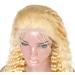 Buy 16 Inch Blonde Lace Front Wig - 100% Real Brazilian Deep Wave Hair 150% Density Bleached Knots & Baby Hair - Perfect for Women - Buy Online on GoSupps.com
