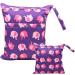 Egurs Elephant Purple Diaper Bag Wetbag Set - Large & Medium for On-the-Go Parents | International Shipping - Buy Online on GoSupps.com