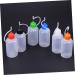 LALAFINA 30ml Precision Tip Applicator Bottles Squeezable Bottles for Glue and Pigments Storage Containers Paint Nozzles Easy Color Distinction and Leakproof - Buy Online on GoSupps.com