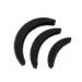 3 Moon-Shaped Foam Hair Cushions - Volume Boosting Hair Accessories for Women & Girls | Black - Buy Online on GoSupps.com