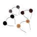 4pcs Cat Ears Pompom Headband for Girls in + Grey + Black + Camel Hair Colors