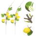 LIFKICH Faux Lemons Decor Realistic Decorative Lemon Branch Decor 2pcs Office Room Supplies Foam Household Wear-resistant Faux Plant Artificial Lemon Branches - Buy Online on GoSupps.com