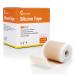 Silicone Scar Tape Roll, Medical Grade Scar Patches for Scars Removal, Postpartum Belly Band, Keloids, Burns, Thyroid-1.6" X 60"