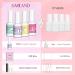 Saviland 4+4pcs Dip Powder Liquid Set - French Manicure Starter Kit with Base, Top Coat, Activator, Saver Brush - 15MLx4 Dipping Powder Liquid Set - Clear - Buy Online on GoSupps.com