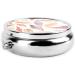 Coloured Feathers Round Pill Box - 3 Compartment Travel Organizer | Portable Pill Box for International Shipping - Buy Online on GoSupps.com
