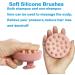 Hair Shampoo Brush & Scalp Massager - Soft Silicone Bristles for Wet & Dry Use Promotes Hair Growth - Pink - Buy Online on GoSupps.com