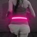 Illumifun Elastic LED Running Belt - USB Rechargeable Glowing LED Waistband, High Visibility Waist Safety Light for Running, Cycling, Camping, Walking, etc Pink