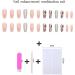 24pcs Glitter Silver Square False Short French Tip Press on Nails with Leaf Patterns - Removable Glue-on Full Cover Fake Nails for Women and Girls - Nail Art Accessories - Buy Online on GoSupps.com