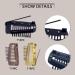 TROGN Stylish Clips with Safety Pins - 12 Pcs Teeth Strong Clips for Easy Hijab Tikka & Dupatta Setting (12Pack black+brown+gold) - Buy Online on GoSupps.com
