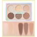 Highlight Brightening Makeup disk - highlight blush eye shadow nose Shadow MATTE BRILLANT 6 colors, multi-use flake contour Makeup disk (C01)