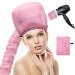 Hair Dryer Bonnet Attachment Adjustable Bonnet Hood Hair Dryer Hat for Hand Held Hair Dryer Hooded Hair Dryer Cap with Stretchable Grip and Extended Hose Length for Hair Care (Pink)