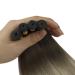 Youngsee Genius Weft Real Hair Extensions - 40cm Dark Brown to Light Brown Ombre - Balayage Hair Tresses for a Natural Look - 25g #4/7/80 - Buy Online on GoSupps.com
