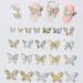 22 Pcs 3D Butterfly Nail Charms Crystals Diamonds Rhinestones  Crystals Diamonds Large Rhinestones Bow for Nail Art Beauty Design Decoration Craft Jewelry DIY --3