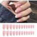 24 Pcs Huil French Ballerina Pink Fake Nails | Round Head Nail Art with Glue | Manicure Accessories & Extension Tools - International Shipping - Buy Online on GoSupps.com
