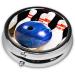 Portable 3 Compartment Round Pill Box | Mini Travel Medicine Organizer | Decorative Pill Case for Vitamins & Tablets - Buy Online on GoSupps.com