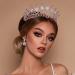 Baroque Crystal Princess Crown | Pink Rhinestone Tiara for Girls & Women | Queen Crown Wedding Hair Accessory for Prom Party - Type 5 - Buy Online on GoSupps.com