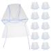 VICASKY Lot de 12 Bonnets Jetables pour Coloration des Cheveux Bleu sans Crochet Film Plastique Imperm able Visi re et Protection Nuque Taille Unique Salon Coiffure et M ches