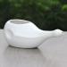 White Ceramic Neti Pot for Nasal Cleansing + 5 Sachet Neti Salt - Dishwasher Safe - Buy Online on GoSupps.com