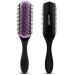 Alpree Classic Styling Hair Brush 9 Row - For Natural  Thick  Curly Hair | Classic Nylon Bristle Styling & Detangler  Great For Creating Ringlets  For Separating  Shaping & Defining Curls - Blow-Drying Purple