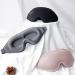 Hunrimu Soft Night Eye Mask for Sleeping - 3D Blockout Eye Cover - Adjustable Strap - Pink - Buy Online on GoSupps.com