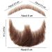 Realistic 100% Human Hair Fake Mustache for Men - Brown Lace Beard for Adults - Buy Online on GoSupps.com