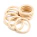 Rosewinec 10 pieces baby wooden rings for tinkering 80mm baby childhood diseases ring wood teether teeth rings for babies child care wood bracelet DIY craft (80mm)