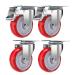 Threaded Shaft Swivel Castors Ball Castors Set of 4 Heavy Duty Quiet Castors Industrial Swivel Castors Locking Castors Replacement Castors for Cabinet Ottoman Bench(3" 2Swivel+2Locking) 2Swivel+2Locking 3"