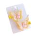 Muloo 2pieceS Girls Hair Clip Embroidery Butterfly Hairpins Elegant Hairstyle Accessories Bows Hair Barrettes Children Headdress Hair Clip Yellow