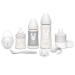 Suavinex Premium set for the newborn baby bottle 150 ml + 270 ml + 360 ml + milk dose + pacifier Physiological silicone suckers for babies -2-4 months + pacifier chain + spoon color gray gray 1 piece (1 Pack)