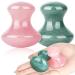 ideayard Gua sha Stone 2Pcs Jade Eye Massage Facial Tool Smooth Cute Shaped Scraping for Women SPA Lift Remove Wrinkles Skin Care Gift