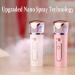 Aolyty Nano Facial Sprayer Portable Steamer Cool Mist Moisturizing and Hydrating Humidifier for Skin Care SPA USB Charger with Power Bank (Pearl Pink) - Buy Online on GoSupps.com