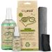 Soyeco glasses cleaner set (4in1) - including cleaning spray anti -fitting spray & two microfiber cloth - quick & easy cleaning - glasses cleaning (strip -free)