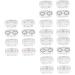 Gleavi mirror 3 sets 8 pieces of glasses case Transparent container lentil container eye care set-sortable eye care set- storage for lentils plastic lentils