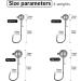 THKFISH Ball Jig Heads 1/2oz 3/8oz 1/4oz 1/6oz - 10pcs - Lead Head Fishing Jigs for Crappie, Walleye, Bass, Trout - Saltwater Freshwater Swimbait Jig Heads - Buy Online on GoSupps.com